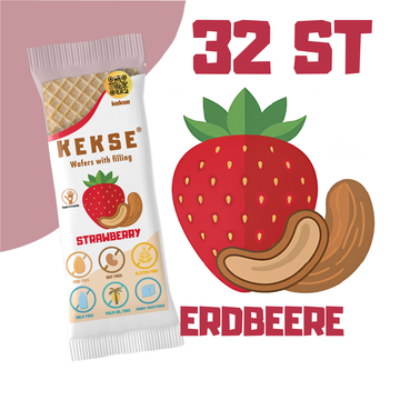 KEKSE Erdbeer‑Waffeln 32 st