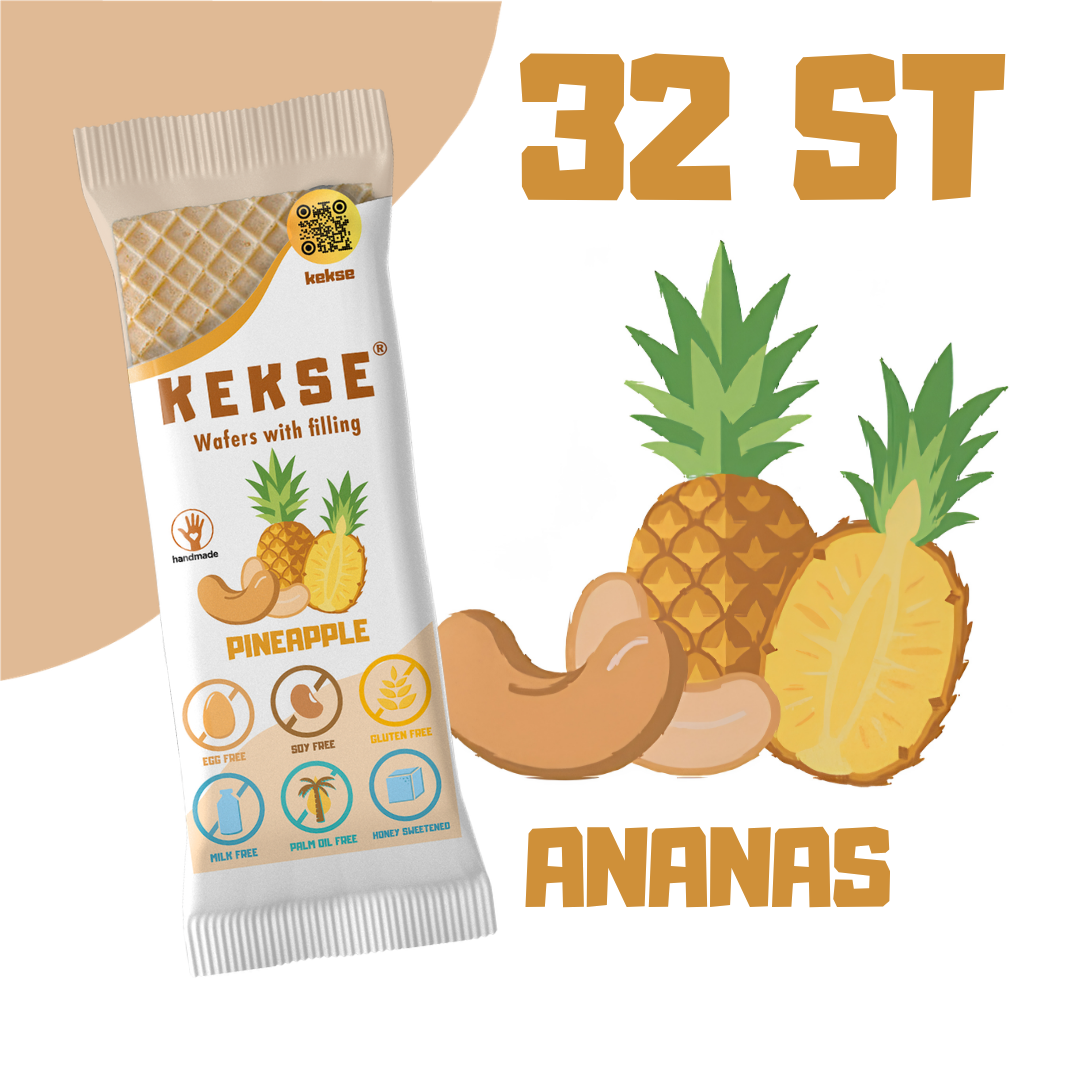KEKSE Ananas‑Waffeln 32 st