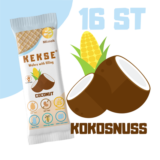 16 St. Kokosnuss KEKSE (Packung mit 16 Kokosnusswaffeln)