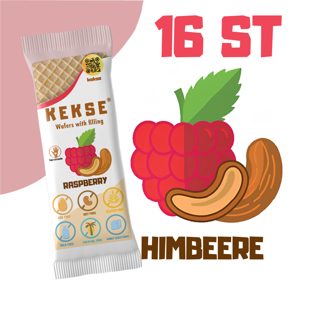 KEKSE Himbeer‑Waffeln 16 st