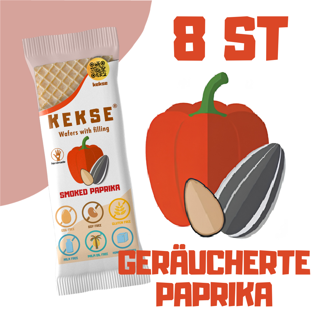 KEKSE Waffeln mit geräucherter Paprika — glutenfrei und vegan, kurzes MHD