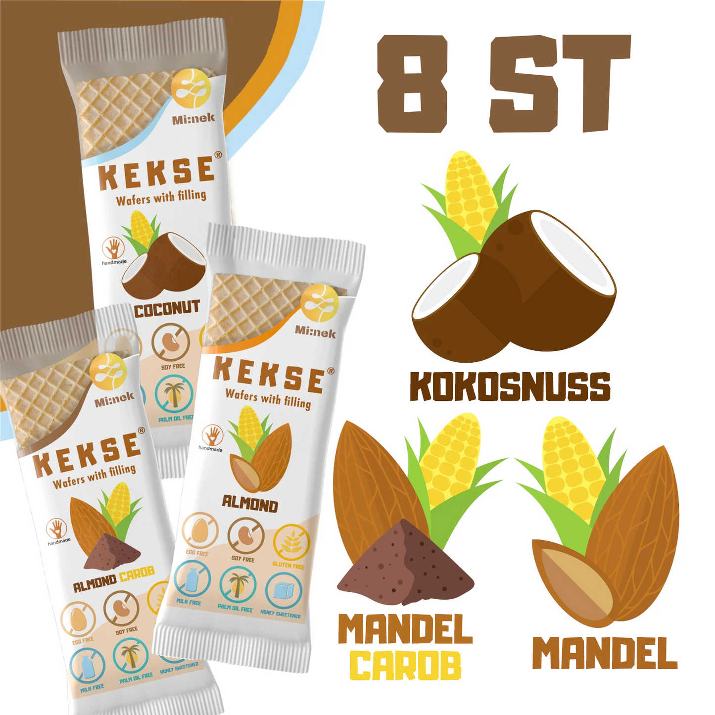 8 St. MIX KEKSE (Packung mit 8 MIX-Wafern)