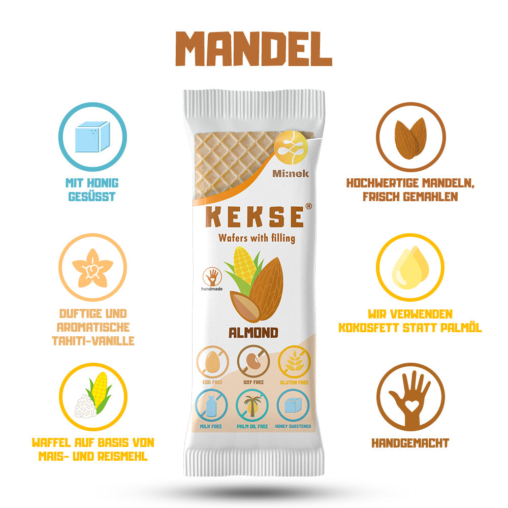KEKSE Mandel-Waffeln 16 Stück