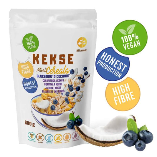 300g Glutenfreies Müsli - Heidelbeere+Kokosnuss